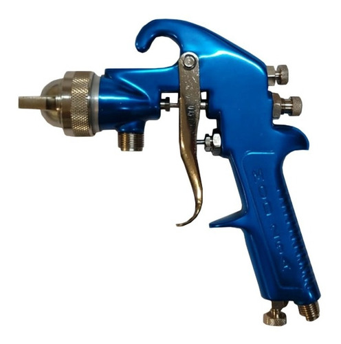 Pistola De Pintura Arprex Modelo 25a 1.8mm Sucção De Alta Cor Azul e Prata