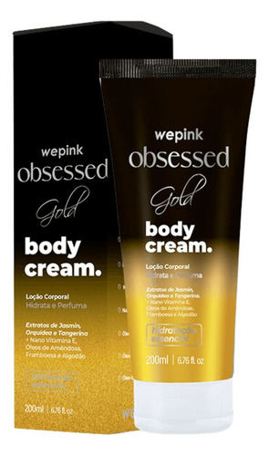 Body Cream Obsessed Gold Wepink 200ml Virginia Hidratação