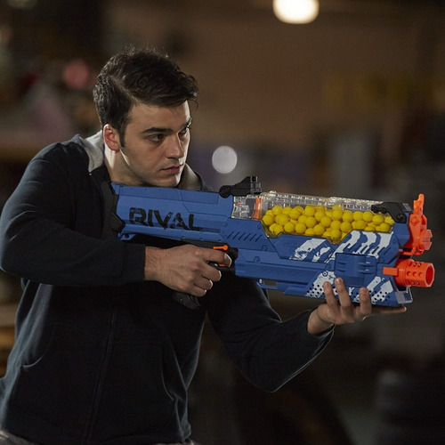 Nerf Rival Nemesis Mxvii-10k, Azul (blue) Con 100 Municiones