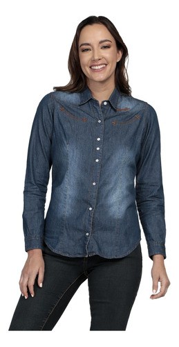 Blusa Vaquera Slim Fit Wrangler Mujer 031