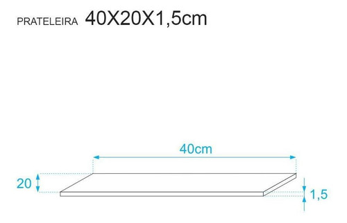 Imagem 3 de 7 de Kit 2 Prateleiras 40 X 20cm Branca Suporte Invisível