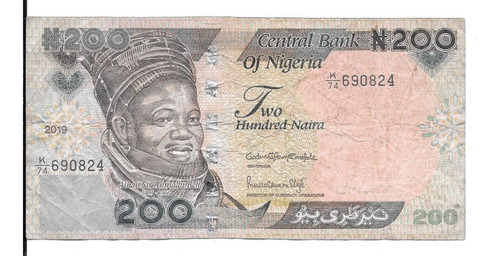 Liquido Excelente Billete De Nigeria.  200 Naira 2019