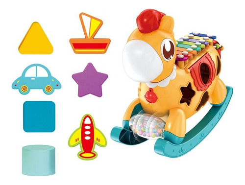 Juguete Musical 5 En 1 Xilófono Bloques Construcción Niños