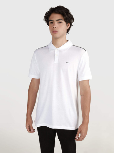 Polo Blanco De Hombre Regular Fi Calvin Klein