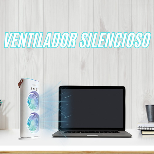 Ventilador Torre Dual Con Nebulizador 3 Vel C Control Remoto