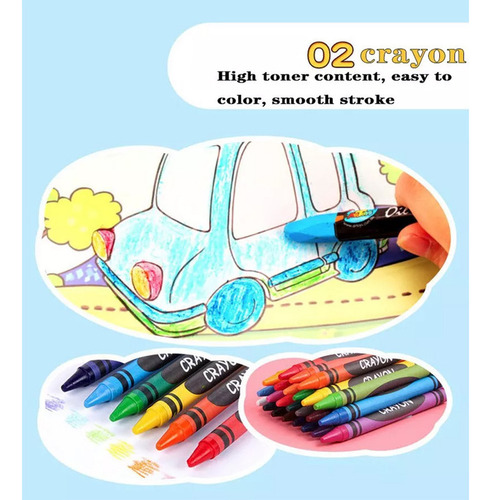 Kit De Arte Infantil De 208 Peças