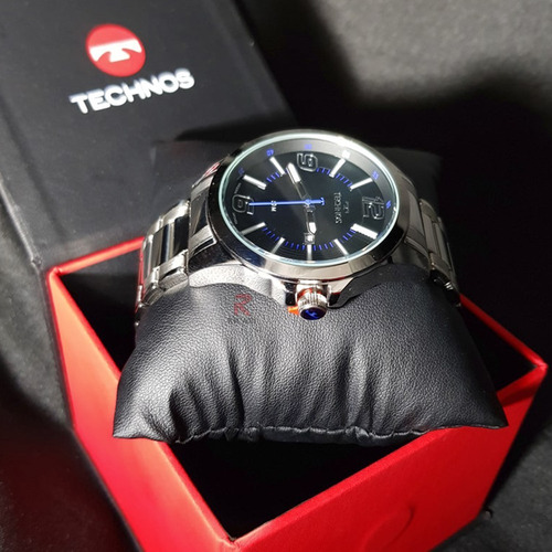 Relógio Masculino Technos Prata Aço Golf 2115tu/1p Original