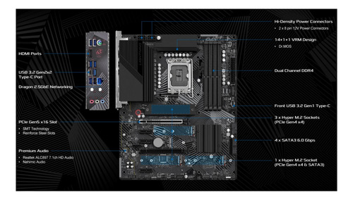 Placa Madre Asrock Z790 Pg Lightning D4 Socket Lga 1700
