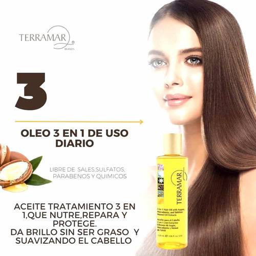 Set Capilar Intensivo Terramar Óleo + Shampoo + Mascarilla