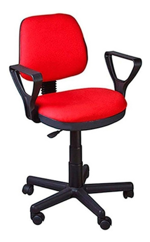 Silla de escritorio Baires4 603 operativa  roja con tapizado de cuero sintético