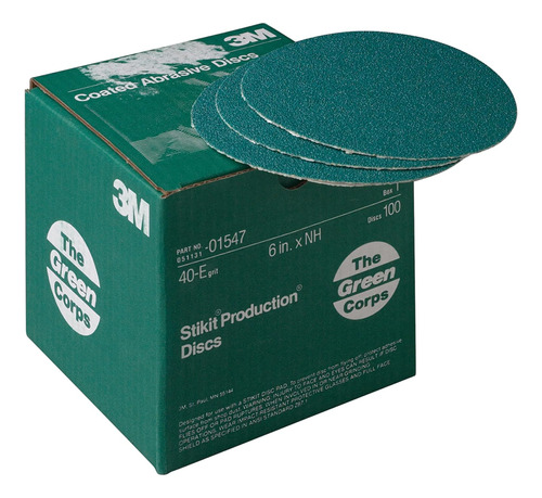 Green Corps Stikit Production Disc, 01547, 6pulgada Grano 40