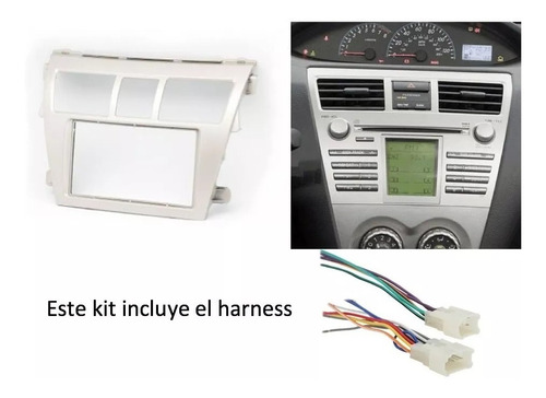 Kit Adaptación Radio Dash + Harness Toyota Yaris (06-12)