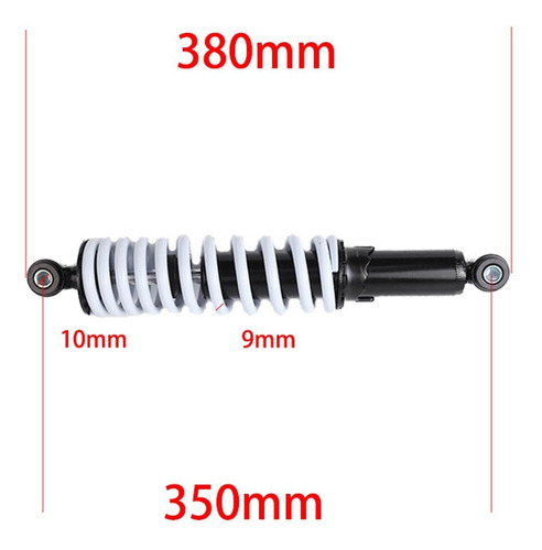 Amortecedor Traseiro De 350mm, Alumínio De Absorção De
