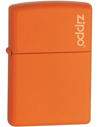 Encendedor Zippo Naranja Mate Logo Zippo