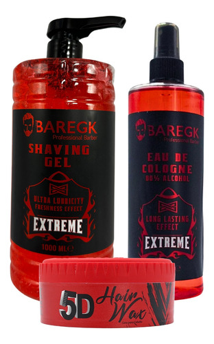 Baregk Gel Afeitar + Aftershave + Cera Peinar Max Control