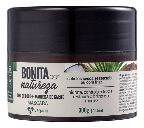 Máscara Bonita Por Natureza Hidratação De Coco Karité 300g