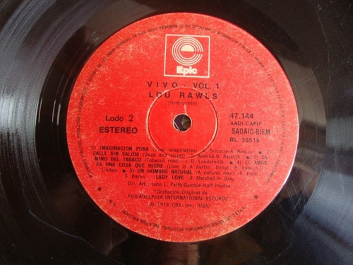 Sin Tapa Disco Lou Rawls En Vivo Volumen 1 Si1