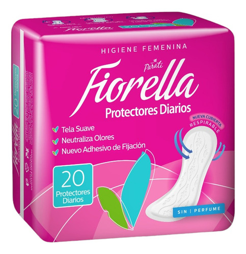 Pack De 6 Paquetes Protector Diario Fiorella (paq. C/ 20 Un)