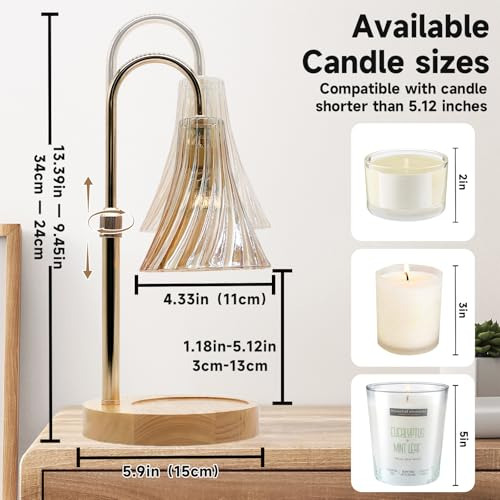 Lámpara Calentadora De Velas Lámpara De Vela Regulable Con T