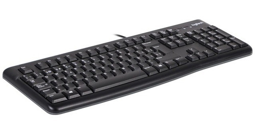 Teclado Logitech K120 QWERTY español color negro