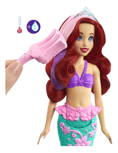 Muñeca Princesa Disney Ariel Cabello C/ Cambios De Color