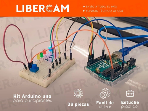 Imagen 3 de 10 de Kit Arduino Uno Para Principiantes Robotica + Estuche