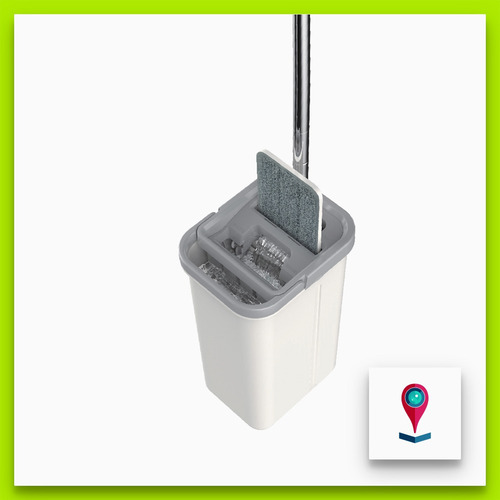 Imagen 2 de 4 de Tagwood Mops10 Trapeador Plano C/cubeta De Plastico 5.7l