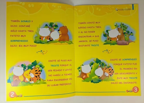 Lote X 4 Libros Infantiles Con Caritas Autoadhesivas
