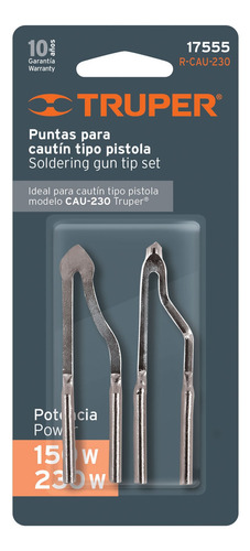Blíster Con 2 Puntas Para Cautín Tipo Pistola Cau-230 Truper