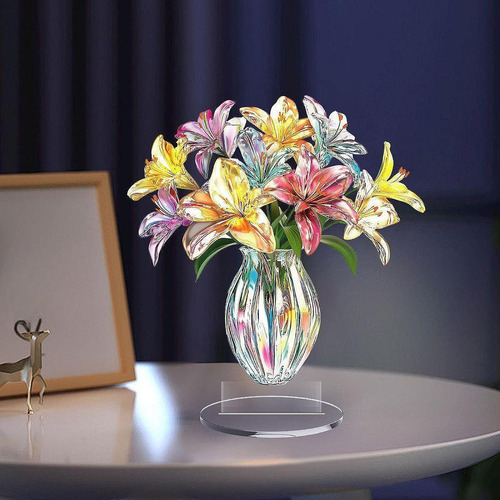 Mesa De Placa De Flores Múltiples En 2d De Mesa 17.4cmx20cm