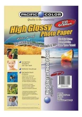 20 Hojas Papel Fotográfico Glossy 235grs - Ps