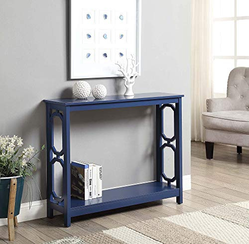 Conveniencia Concepts Omega Consola Mesa Con Estante, Azul C