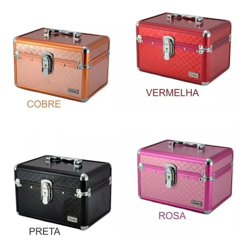 Maleta Vazia Ruby's Cisne Joias P/ Kit Maquiagem 2 Bandejas