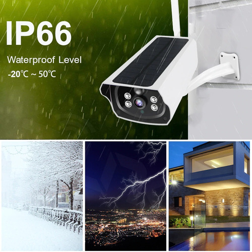 Cámara De Seguridad Solar Wifi 1080p Hd Batería Sin Cables