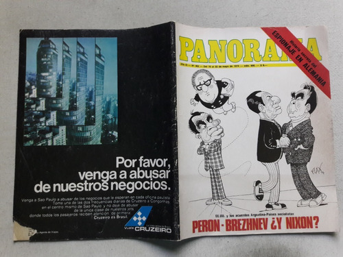 Revista Panorama Nº 362 Mayo 1974 Peron Brezhnev Nixon