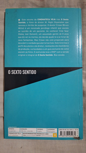 Livro + Dvd Bruce Willis O Sexto Sentido ( M. Night Shyamalan) + Duro De Matar + Xeque-mate ( Morgan Freeman) + Código Para O Inferno ( Alec Baldwin)