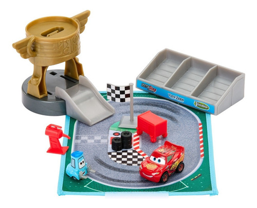 Vehículo De Juguete Disney Pixar Minis Copa Pistón Playset Personaje Cars