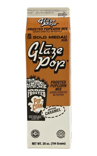 1 Tetrapack Caramelo  Gold Medal Glaze Pop Cereza,uva,mora