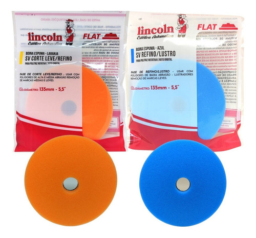 Kit Boina Polimento Lincoln Corte Leve Refino Lustro 5,5  