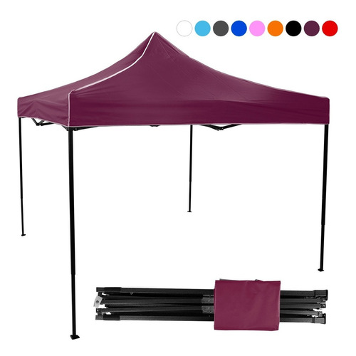 Toldo Negro Plegable 3x3 Reforzado Impermeable Retractil