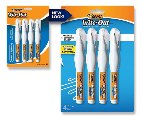 Bic Wite-out Brand Shake N Squeeze Correction Pen, Needle Po