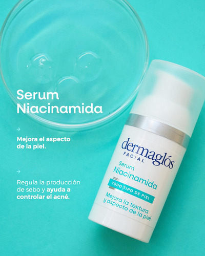 Serum Dermaglós Niacinamida 30ml Todo Tipo De Piel Día/noche