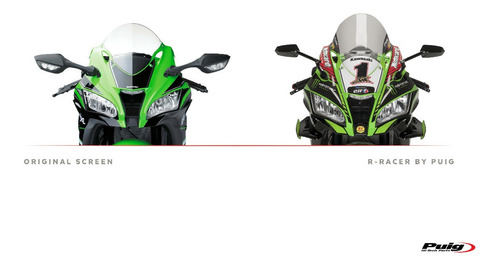 Imagem 2 de 2 de Bolha Puig R-racer Kawasaki Zx-10r Fumê Claro 2017 A 2020