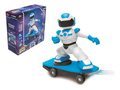 Robô Skate C/ Controle Remoto Som Luz Brinquedo - Zoop