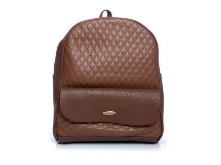 Imagen 2 de 2 de Bolso Mochila Verona Cognac Cafe Premium