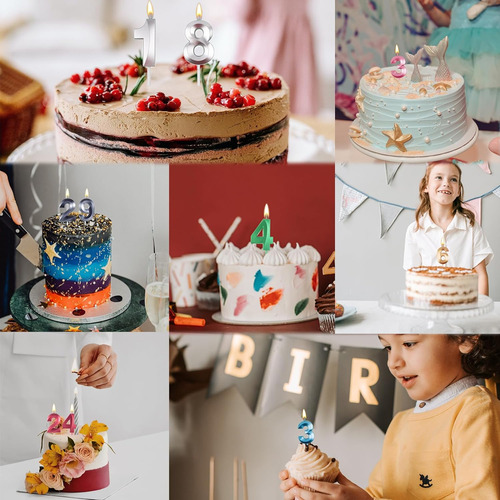 Velas De Pastel De Cumpleaños Número 3, Vela De Cumpleaños N