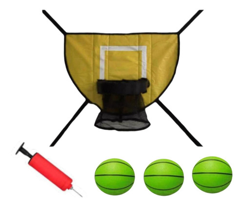 Juego De Canastas De Baloncesto Para Trampolín, Bola Verde