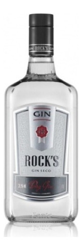 Kit Gin Rock's Seco + Gin Rock's Strawberry 1000ml Cada Strawberry E Tradicional
