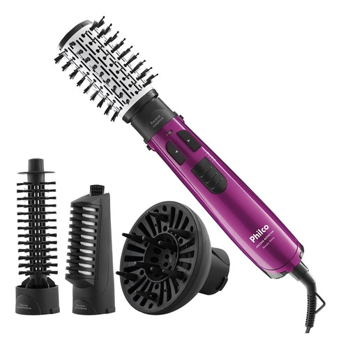 Escova Rotativa Philco Beauty Shine 4 Em 1 Pec07r 1100w Cor Roxo 220V