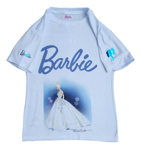 Playera Barbie Fashion Model Collection Galas Best Blanco